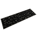 køkkentæppe 45x150 cm morgen-design vaskbart velour sort