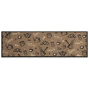 køkkentæppe 45x150 cm morgen-design vaskbart velour brun