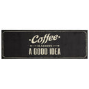 køkkentæppe 60x180 cm kaffedesign vaskbart velour