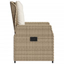 havestole 2 stk. med lænefunktion polyrattan beige