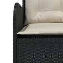 havesofa med hynder L-formet polyrattan sort