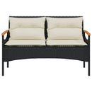 sofasæt til haven 4 dele med hynder polyrattan sort