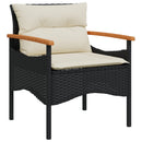 sofasæt til haven 4 dele med hynder polyrattan sort