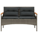 sofasæt til haven 4 dele med hynder polyrattan grå