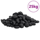 polerede småsten 25 kg 2-5 cm sort