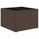 havesofasæt med 7 hynder brun polyrattan