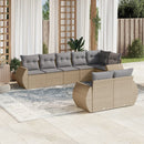 sofasæt til haven 8 dele med hynder polyrattan beige