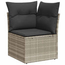 sofasæt til haven 8 dele med hynder polyrattan lysegrå