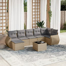 sofasæt til haven 8 dele med hynder polyrattan beige