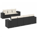sofasæt til haven 8 dele med hynder polyrattan sort