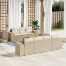 sofasæt til haven 8 dele med hynder polyrattan beige