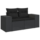 sofasæt til haven 8 dele med hynder polyrattan sort