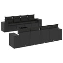 sofasæt til haven 9 dele med hynder polyrattan sort