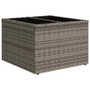 havesofasæt med 9 dele og hynder grå polyrattan