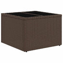 havesofasæt med 6 hynder brun polyrattan
