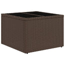 havesofasæt med 10 hynder brun polyrattan