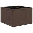 havesofasæt med 10 hynder brun polyrattan