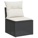 sofasæt til haven 10 dele med hynder polyrattan sort