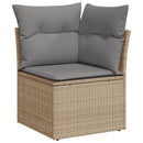 sofasæt til haven 10 dele med hynder polyrattan beige