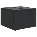 havesofasæt med 10 hynder sort polyrattan