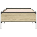 sengeramme 100x200 cm konstrueret træ og metal sonoma-eg