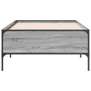 sengeramme 100x200 cm konstrueret træ og metal grå sonoma-eg
