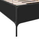 sengeramme 90x200 cm konstrueret træ og metal sort