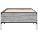 sengeramme 90x190 cm konstrueret træ og metal grå sonoma-eg