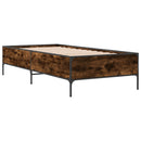 sengeramme 75x190 cm konstrueret træ og metal røget eg