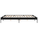 sengestel 200x200 cm konstrueret træ og metal sort