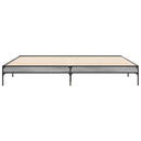 sengestel 200x200 cm konstrueret træ og metal grå sonoma-eg