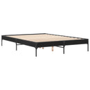 sengestel 150x200 cm konstrueret træ og metal sort