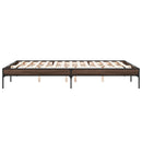 sengestel 150x200 cm konstrueret træ og metal brun egetræ