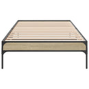 sengeramme 100x200 cm konstrueret træ og metal sonoma-eg