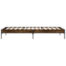 sengeramme 100x200 cm konstrueret træ og metal røget eg