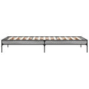 sengeramme 90x200 cm konstrueret træ og metal grå sonoma-eg