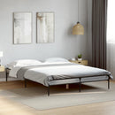 sengestel 140x190 cm konstrueret træ og metal grå sonoma-eg