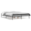 sengestel 135x190 cm konstrueret træ og metal grå sonoma-eg