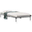 sengeramme 90x190 cm konstrueret træ og metal grå sonoma-eg