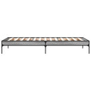 sengeramme 90x190 cm konstrueret træ og metal grå sonoma-eg