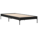 sengeramme 75x190 cm konstrueret træ og metal sort