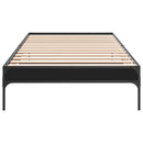 sengeramme 75x190 cm konstrueret træ og metal sort