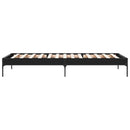 sengeramme 75x190 cm konstrueret træ og metal sort