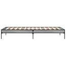 sengeramme 75x190 cm konstrueret træ og metal grå sonoma-eg