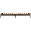 sengeramme 75x190 cm konstrueret træ og metal brun egetræsfarve