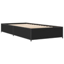 sengeramme 90x190 cm konstrueret træ og metal sort