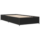 sengeramme 75x190 cm konstrueret træ og metal sort