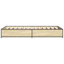 sengeramme 75x190 cm konstrueret træ og metal sonoma-eg
