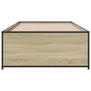 sengeramme 100x200 cm konstrueret træ og metal sonoma-eg