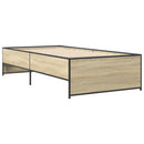 sengeramme 100x200 cm konstrueret træ og metal sonoma-eg